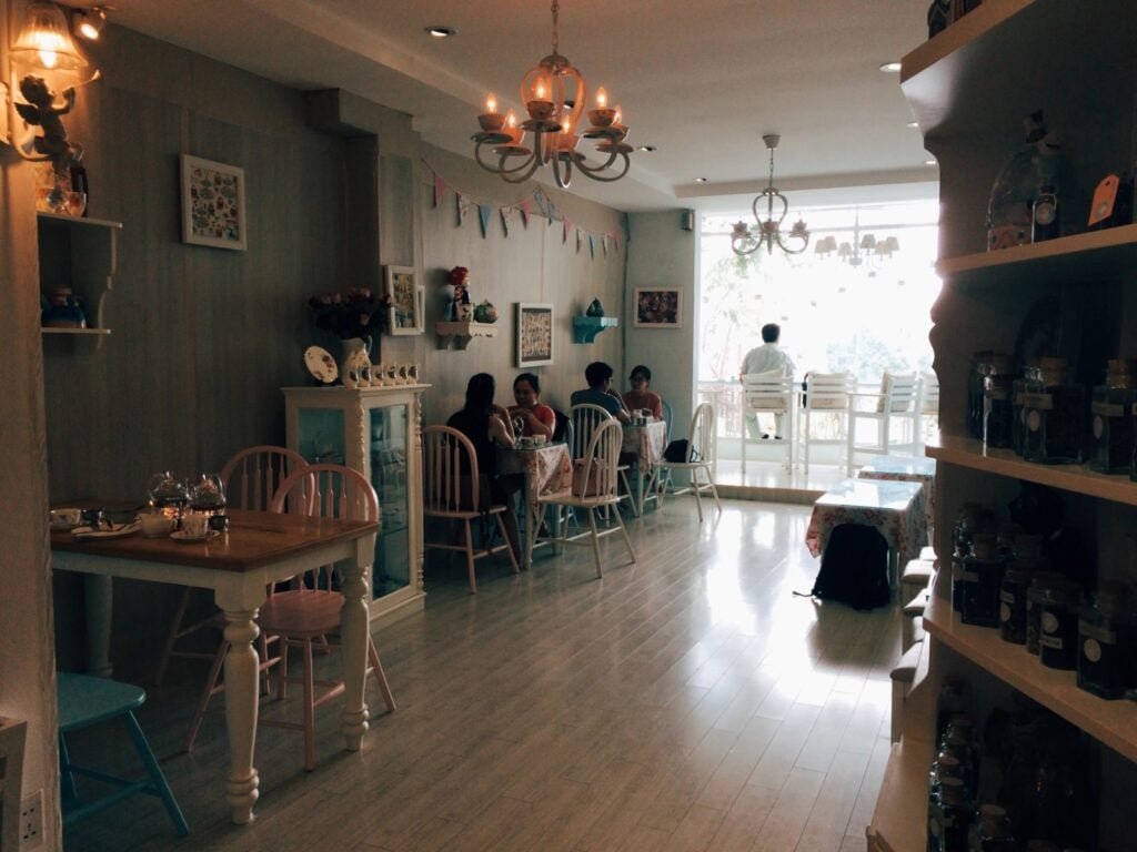 Partea Tea Room. Photo by Apollo Adventure - 12 Charming “Cafe Apartment” Coffee Shops in Ho Chi Minh City