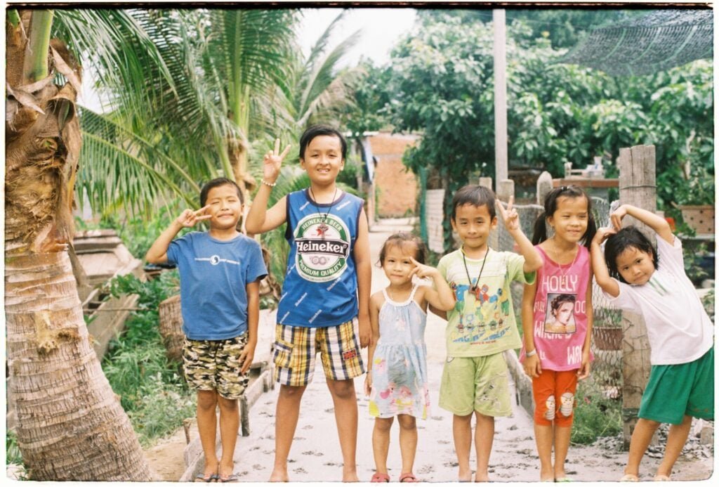 children in mekong delta